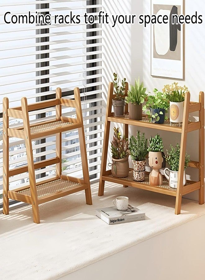 SRTFINE 2 Tier Coffee Bar Station Organizer & Bamboo Mug Holder - Countertop Tea and Coffee Bar Accessories Stand, Matcha Display Shelf with Condiment Storage Rack, Cup Organizer for Kitchen Counter (Small) - Image 3
